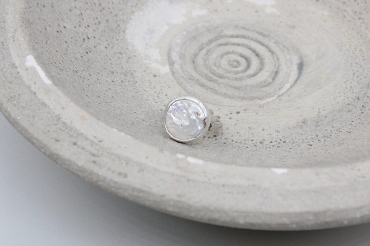 Pearl silver ring