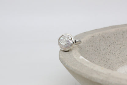 Pearl silver ring