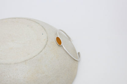 Yellow ochre oval shape bracelet