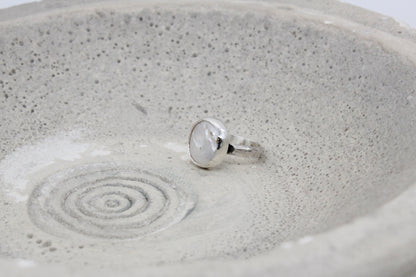 Pearl silver ring