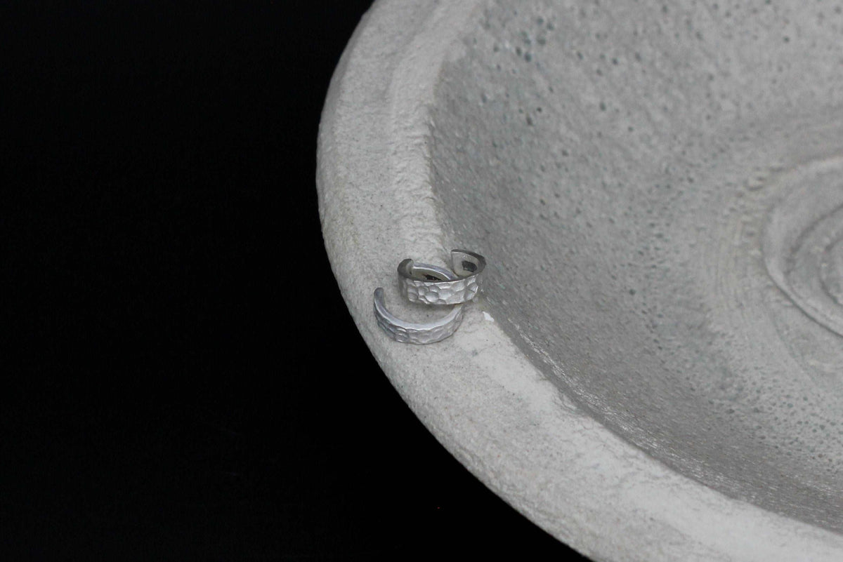 Spotty sterling silver ear cuff