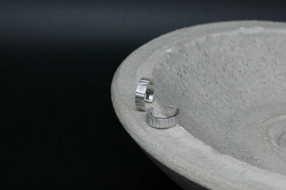 Tree bark sterling silver ear cuff