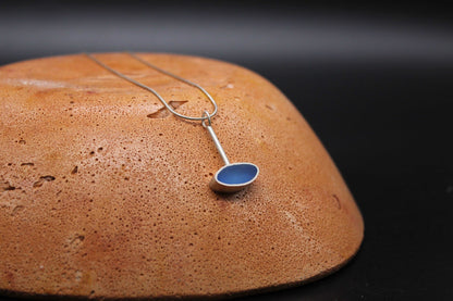 Blue oval shape pendant