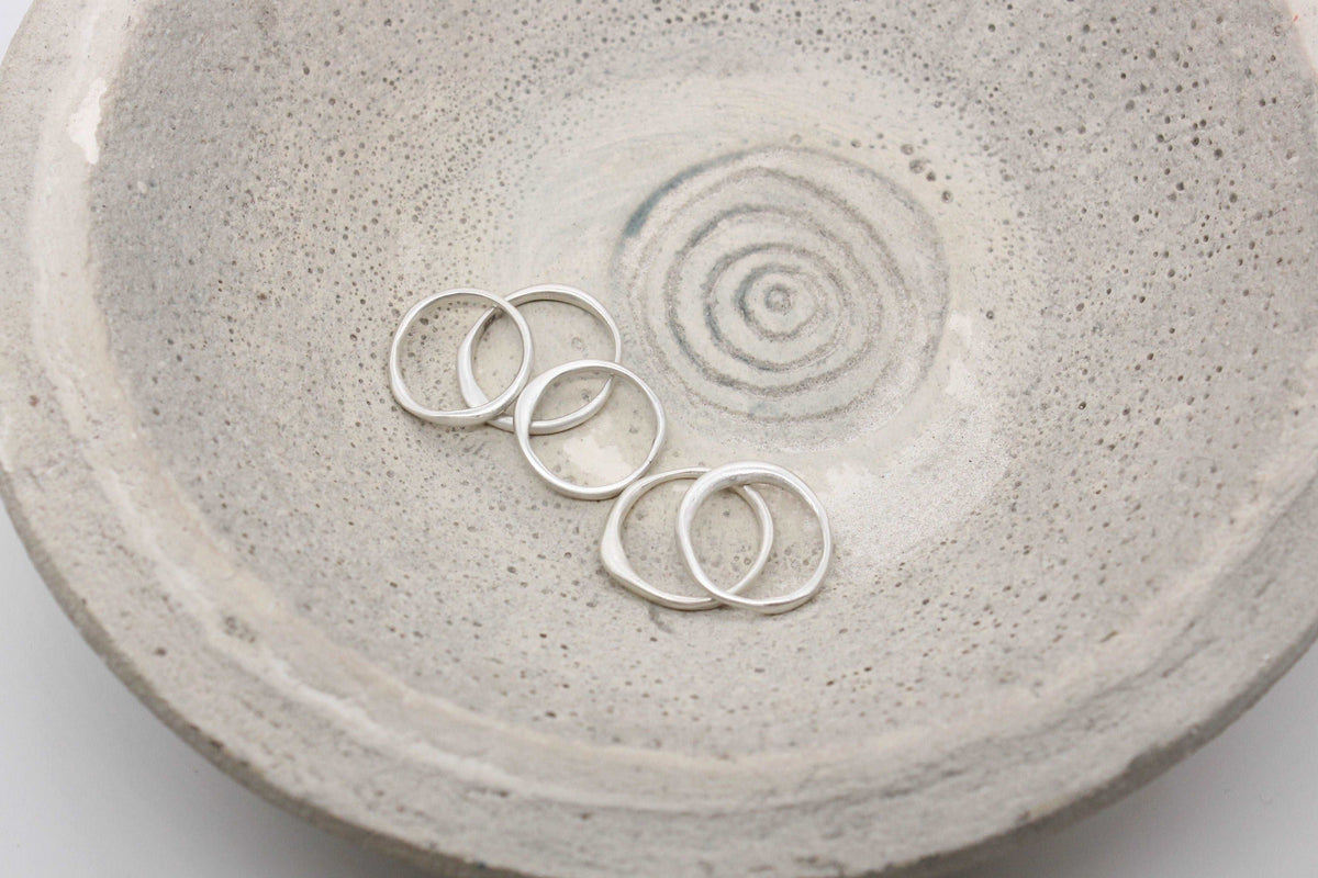 Irregular silver ring