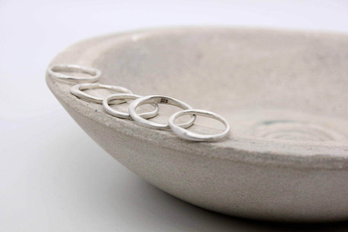 Irregular silver ring