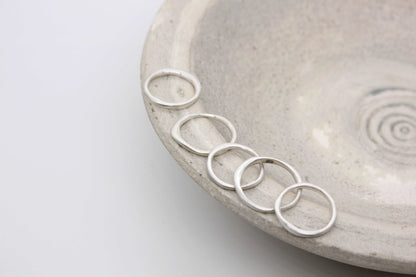 Irregular silver ring